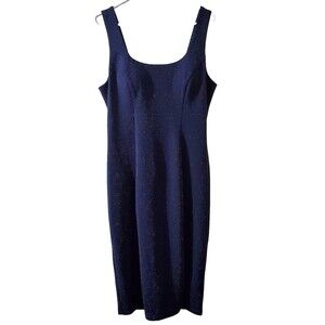 Sequin Hearts Navy Blue Sleeveless Bodycon Stretch Cocktail Dress Juniors Sz 15